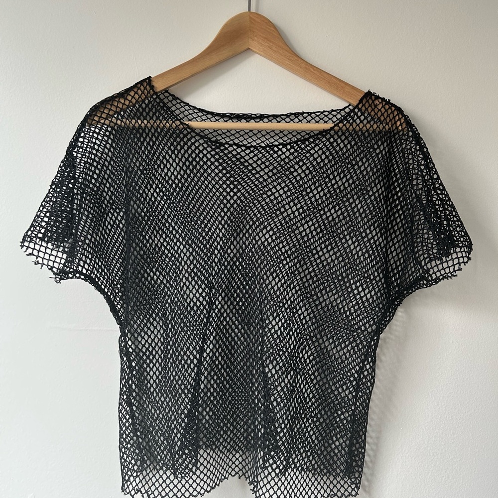 Vintage  black Mesh T Shirt size M